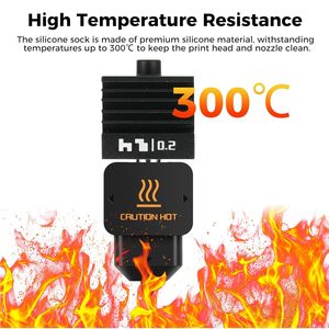 Chaussette en <span class=keywords><strong>silicone</strong></span> Bambu Lab pour Hotend H2D H2S H2C, accessoires et pièces de rechange pour <span class=keywords><strong>imprimante</strong></span> <span class=keywords><strong>3D</strong></span>, isolation thermique haute température - Product Image 5
