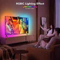 Bande Lumineuse LED Intelligente Multicolore pour Téléviseur et Caméra, Rétroéclairage Immersif TV, Idéal pour Fêtes et Chambres