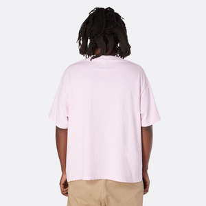 T-shirt court ample de haute qualité pour homme, en coton épais, coupe oversize, épaules tombantes, uni et vierge - Product Image 3