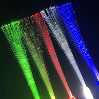 Bâton lumineux LED numérique à fibre optique, bâton de fée clignotant, accessoires de concert et de fête, cadeaux fantaisie, vente en gros