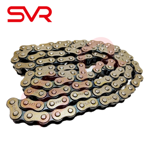 Kit Chaîne et Pignon <span class=keywords><strong>SVR</strong></span> <span class=keywords><strong>Moto</strong></span> 428 128 Or Noir CG125 150 Kit Relacion Cadena avec Couronne et Pignon pour SBR Express - Product Image 4