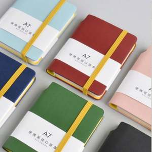 OEM ODM Custom Mini Students <b>Note</b> <b>Book</b> A7 PU Leather Cover Pocket Notebook with Pen Holder - Product Image 6