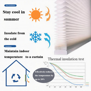 Thông minh tổ ong Rèm cho Windows được xây dựng trong cài đặt điện dọc mô hình Polyester Con lăn Shades lọc ánh sáng đồng bằng - Product Image 4
