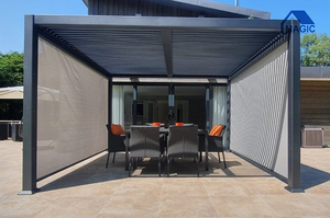 Nhôm pergola cho sân Patio ban công BBQ vườn <span class=keywords><strong>b</strong></span>ên ngoài trời trellis Pavilion gazebo động cơ/Hướng dẫn hoạt động không thấm nước - Product Image 4