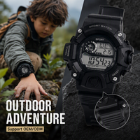 Nouvelles montres sportives numériques 24 heures pour hommes, de marque, élégantes, pour le golf et le fitness, cadran blanc 50 mm avec bracelet