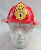 Nouveau chapeau de pompier rouge 2020 pour enfants et adultes, casque en plastique de pompier pour enfants C1444