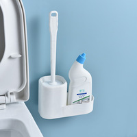 Kit de brosse de nettoyage de toilettes en silicone et plastique de qualité supérieure avec support pour salle de bain, maison et hôtel