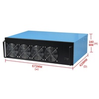 Kualitas baik harga terbaik casing Rig 8GPU Server B75 casing Gpu Motherboard 8 kartu Rtx 3060 3080 Rx580 RX570 casing Server