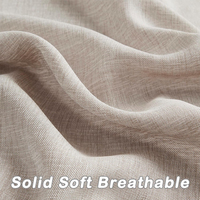 Rideaux en lin français 100% naturel, lin de lin naturel, rideaux transparents sur mesure pour le salon