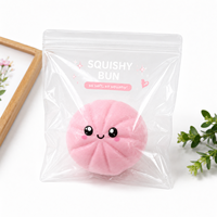 Sachet auto-scellant personnalisé en PVC transparent pour jouets anti-stress, jouets squishy, emballage de jouets squishy, pochette réutilisable, vente en gros