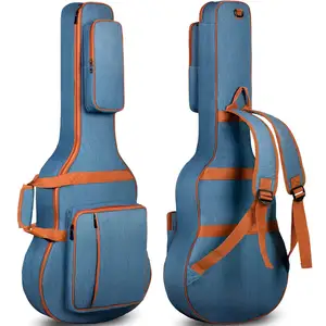 Bolsa de guitarra acústica portátil personalizada, impermeable, a prueba de golpes, acolchada, funda suave para guitarra, Compatible con guitarras de 40 41 42 pulgadas