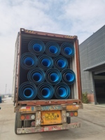 DN200 DN300 DN400 DN500 DN600 DN800 HDPE Tuyau de ponceau de drainage en PE ondulé à double paroi Tube de ponceau en plastique HDPE durable