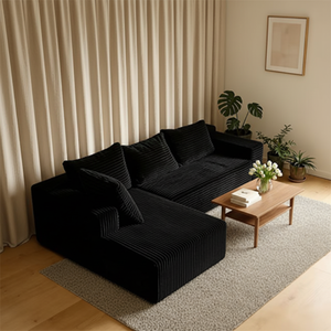 DISIAN Set di Divani Modulari Convertibili in Velluto a Coste Compresso, Stile Europeo Minimalista ed Elegante, Eco-Friendly - Product Image 1