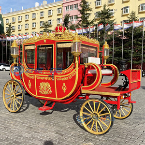 Chariot de chevaux Marathon, calèche à 4 roues électrique, véhicule de mariage, wagon à vendre pour manèges de parc d'attractions - Product Image 3
