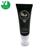 Oem 30ml 50ml 60ml kemasan tabir surya Remas Pe kosong tabung pompa tanpa udara hitam tabung Losion lembut untuk wadah krim Bb