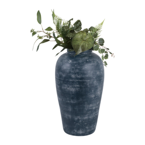 Vaso alto in terracotta per l'arredamento del soggiorno, vaso da terra rustico per l'accento decorativo della casa - Product Image 2