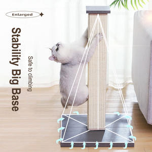 Hoopet Kustom Lucu Dalam Ruangan Kecil Kokoh Kayu Kucing Pohon Pos Goresan dengan Bola - Product Image 4