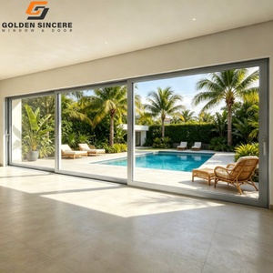 GS Interior EXterior Multi Panel Glass Sliding <b>Door</b> with Single Glass and Screen <b>Net</b> - Product Image 2