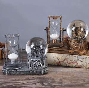Reloj de Arena de Cristal de Resina, Decoración Artística Creativa, Torre <span class=keywords><strong>Elizabeth</strong></span> de Londres, Regalo Artesanal Vintage de Haoxuan - Product Image 2