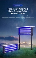 Lampe anti-moustiques solaire LED extérieure Boyid avec détection radar, étanche IP65, lumière bleue pour jardin et terrasse
