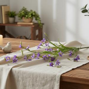 Flores Artificiales, <span class=keywords><strong>Campanula</strong></span> de Seda Morada, Flor de Campanilla, Plantas Artificiales para Exteriores, Flor de Plástico Artificial para Decoración del Hogar y la Oficina - Product Image 3