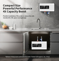Chauffe-eau électrique mural en plastique à prix d'usine, 8L, 10L, 15L, classe énergétique A, pour usage domestique/voiture/VR/hôtel
