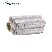FIRSTFLEX Tuyau d'aération flexible, gaine d'air flexible insonorisée, tuyau flexible 14 Flex Duct pour systèmes HVAC, pièces de climatisation