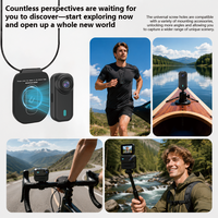 Mini caméra d'action portable 4K avec objectif grand angle et prévisualisation via application mobile pour vlog, voyages et aventures