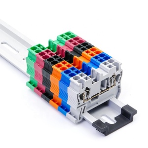 Bloque de terminales de carril Din Conductor de alambre de cobre de conexión de resorte de tipo de retorno de tipo de tracción de - Product Image 6