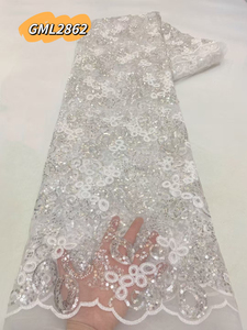 Tela <span class=keywords><strong>de</strong></span> encaje brillante con lentejuelas, tela <span class=keywords><strong>de</strong></span> malla bordada a la moda para vestidos <span class=keywords><strong>de</strong></span> novia, multicolor disponible en Inmyshop - Product Image 4