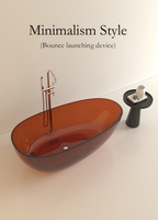 Baignoire autoportante de luxe moderne Fanwin Ruby Sculpt pour hôtel et usage personnel