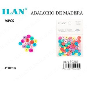 Perline in legno ILAN 4x10mm colorate per la creazione di gioielli e artigianato - Product Image 3