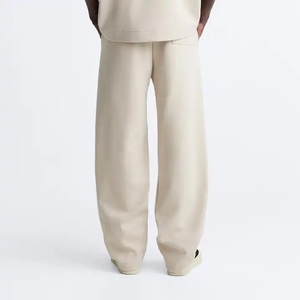 <span class=keywords><strong>Pantaloni</strong></span> della <span class=keywords><strong>tuta</strong></span> larghi più popolari da uomo oversize francese spugna <span class=keywords><strong>Beige</strong></span> <span class=keywords><strong>pantaloni</strong></span> della <span class=keywords><strong>tuta</strong></span> larghi da uomo - Product Image 4