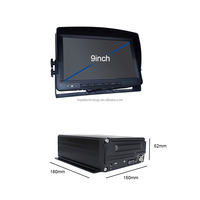 Écran IPS 9 pouces 4G 1080P Caméra étanche Camion MDVR Système Support CMSV6 SSD/HDD Kit MDVR 4 canaux