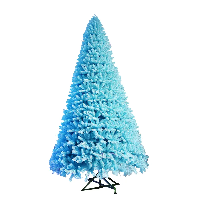 Directo de fábrica de alta calidad 4M 5M 6M 8M 10M Navidad al aire libre luz azul PVC gigante árbol de Navidad Artificial
