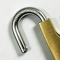 Cadenas en laiton semi-encapsulé de 60 mm avec anse, en laiton massif et acier trempé, anti-coupure, avec logo personnalisé OEM, pour conteneurs et quais maritimes