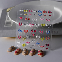 Autocollants 5D en résine ultra-fins et sans trace pour nail art, motifs de dessins animés, non toxiques, designs variés, style resort, pour ongles thème maillot de bain d'été