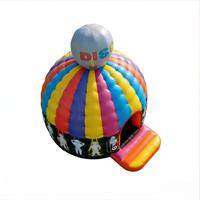 Dôme Disco Gonflable Château de Rebond Thème Enfants Balle Disco Rayures Arc-en-ciel Matériau PVC Écologique Commercial