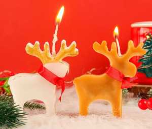 Santa Reindeer Snowflake Christmas <b>Candles</b> | Luxurious Handmade 3D Shaped Natural Soy Wax <b>Gift</b> <b>Set</b> Diwali Ramadan Themes - Product Image 5