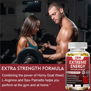 Oem קיצוני אנרגיה softgel גוארנה ג 'ינסנג אדום קפאין עיזים עזים קפסולה l-ארגינין תוספת מאקה כמוסות מבוגר 60 - Product Image 4