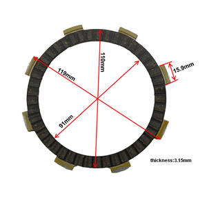 แผ่นคลัตช์มอเตอร์ไซค์สำหรับ Honda CB125S XR200R CBR250 CB250 CRF150R <span class=keywords><strong>NSR50</strong></span> XL200R CMX250C2 Rebel CRF150F Kawasaki KLT185 KX100 - Product Image 2