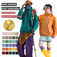 Veste imperméable coupe-vent unisexe en gros, veste de randonnée en plein air à capuche pour hommes, veste de montagne, veste de pluie, OEM personnalisé