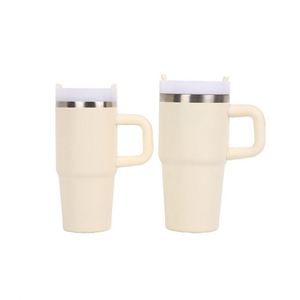 14oz <b>Kids</b> Stainless Steel Drinking Tumbler with Straight Straw Handle Insulated Travel Mug - Product Image 1