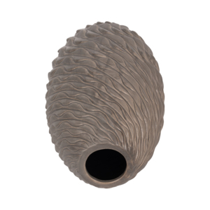 Vaso in Ceramica Alto Ondulato Testurizzato, Scultura Decorativa per Soggiorno, Camera da Letto, Ufficio, Esposizione su Tavolo - Product Image 5