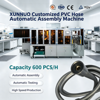 Machine d'assemblage automatique de tuyaux en PVC haute vitesse XUNNUO, moteur contrôlé par PLC, conception personnalisée