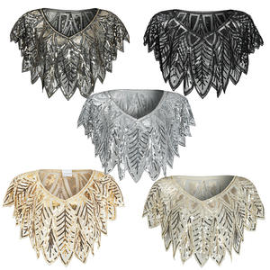 1920s châle enveloppes paillettes perlées soirée Cape mariée châle boléro clapet déco mariage Cape couvrir - Product Image 2