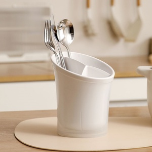 Support de rangement en céramique pour ustensiles de cuisine, cuillères, fourchettes, spatules et outils de cuisson, avec égouttoir - Product Image 3