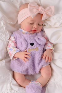 Poupée Reborn en Silicone Nancy de 16 pouces Babeside, Poupée Bébé Réaliste en Silicone Platine Intégral, Bébé Endormi à Bouche Ouverte, Cadeau Réaliste - Product Image 2