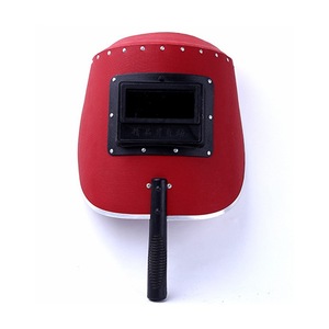 Máscara de Soldadura Semiautomática Portátil con Marco de Acero Rojo, Visión Parcial Antideslumbrante para Soldadura, Corte y Pulido - Product Image 3