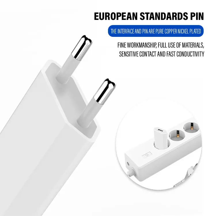 สินค้าขายร้อน 2024 Mini USB Wall Charger 5V 1A USB Fast Travel ChargerสําหรับIphone Euปลั๊กผนังอะแดปเตอร์ชาร์จ